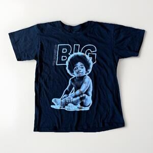Biggie Smalls T Shirt Adult Small Black 100% Cotton Notorious B.I.G. Baby